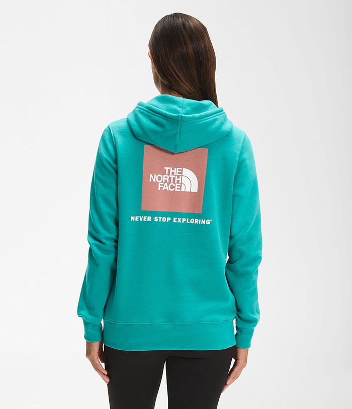 The North Face Box NSE Pullover Womens Hoodie Green 986745-YHF